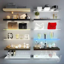 Shelves with illumination